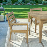 Alcudia Rectangular Patio Dining Table with 6 Classic Stationary Armchairs