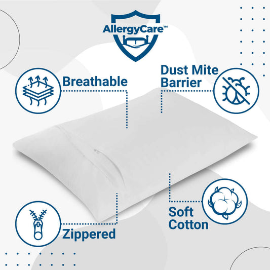 AllergyCare™ Cotton Allergen Barrier Pillow Protector by Bargoose