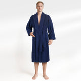 American Soft Linen Luxury Men’s 100% Cotton Turkish Bathrobe – Quick Dry, Soft, Absorbent & Lightweight