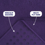 American Soft Linen 100% Cotton Bath Mat Rugs, 17x24 inches Slip Resistant Bottom Base Bath Mats for Bathroom - 50 Set Case Pack