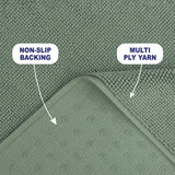 American Soft Linen 100% Cotton Bath Mat Rugs, 17x24 inches Slip Resistant Bottom Base Bath Mats for Bathroom - 50 Set Case Pack