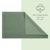 American Soft Linen 100% Cotton Bath Mat Rugs, 17x24 inches Slip Resistant Bottom Base Bath Mats for Bathroom - 50 Set Case Pack