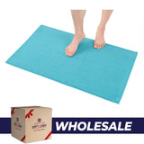 American Soft Linen 100% Cotton Bath Mat Rugs, 17x24 inches Slip Resistant Bottom Base Bath Mats for Bathroom - 50 Set Case Pack
