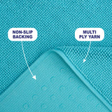 American Soft Linen 100% Cotton Bath Mat Rugs, 17x24 inches Slip Resistant Bottom Base Bath Mats for Bathroom - 50 Set Case Pack