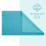 American Soft Linen 100% Cotton Bath Mat Rugs, 17x24 inches Slip Resistant Bottom Base Bath Mats for Bathroom - 50 Set Case Pack