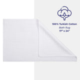 American Soft Linen 100% Cotton Bath Mat Rugs, 17x24 inches Slip Resistant Bottom Base Bath Mats for Bathroom - 50 Set Case Pack