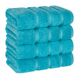 American Soft Linen 100%  Cotton Turkish Towels, 4 Pack Hand Towel Set, Super Soft, Absorbent, Quick Dry Premium Towels