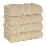 American Soft Linen 100%  Cotton Turkish Towels, 4 Pack Hand Towel Set, Super Soft, Absorbent, Quick Dry Premium Towels