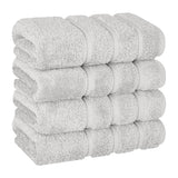 American Soft Linen 100%  Cotton Turkish Towels, 4 Pack Hand Towel Set, Super Soft, Absorbent, Quick Dry Premium Towels