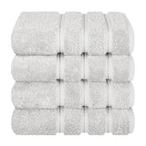 American Soft Linen 100%  Cotton Turkish Towels, 4 Pack Hand Towel Set, Super Soft, Absorbent, Quick Dry Premium Towels