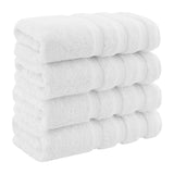 American Soft Linen 100%  Cotton Turkish Towels, 4 Pack Hand Towel Set, Super Soft, Absorbent, Quick Dry Premium Towels