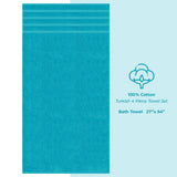 4 Piece 100% Cotton Turkish Bath Towel - 6 Set Case Pack