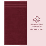 4 Piece 100% Cotton Turkish Bath Towel - 6 Set Case Pack