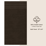 4 Piece 100% Cotton Turkish Bath Towel - 6 Set Case Pack
