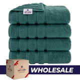 4 Piece 100% Cotton Turkish Bath Towel - 6 Set Case Pack