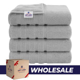 4 Piece 100% Cotton Turkish Bath Towel - 6 Set Case Pack