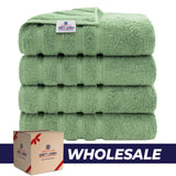 4 Piece 100% Cotton Turkish Bath Towel - 6 Set Case Pack