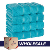 4 Piece 100% Cotton Turkish Towels, Hand Towel Set, Soft, Absorbent, Quick Dry - 28 Set Case Pack