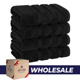 4 Piece 100% Cotton Turkish Towels, Hand Towel Set, Soft, Absorbent, Quick Dry - 28 Set Case Pack