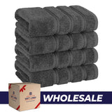 4 Piece 100% Cotton Turkish Towels, Hand Towel Set, Soft, Absorbent, Quick Dry - 28 Set Case Pack
