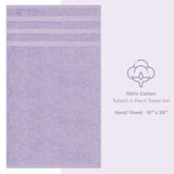 4 Piece 100% Cotton Turkish Towels, Hand Towel Set, Soft, Absorbent, Quick Dry - 28 Set Case Pack