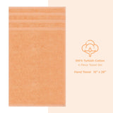 4 Piece 100% Cotton Turkish Towels, Hand Towel Set, Soft, Absorbent, Quick Dry - 28 Set Case Pack