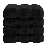 4 Piece 100% Cotton Softness, Elegance, Comfort Washcloth Turkish Towel Set