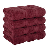 4 Piece 100% Cotton Softness, Elegance, Comfort Washcloth Turkish Towel Set