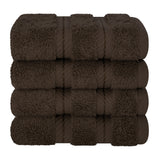4 Piece 100% Cotton Softness, Elegance, Comfort Washcloth Turkish Towel Set
