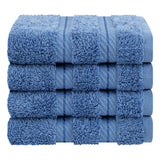 4 Piece 100% Cotton Softness, Elegance, Comfort Washcloth Turkish Towel Set