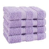 4 Piece 100% Cotton Softness, Elegance, Comfort Washcloth Turkish Towel Set