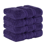 4 Piece 100% Cotton Softness, Elegance, Comfort Washcloth Turkish Towel Set