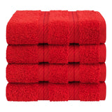 4 Piece 100% Cotton Softness, Elegance, Comfort Washcloth Turkish Towel Set