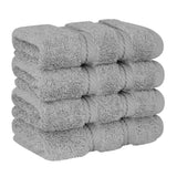 4 Piece 100% Cotton Softness, Elegance, Comfort Washcloth Turkish Towel Set