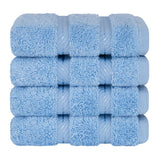 4 Piece 100% Cotton Softness, Elegance, Comfort Washcloth Turkish Towel Set