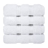 4 Piece 100% Cotton Softness, Elegance, Comfort Washcloth Turkish Towel Set