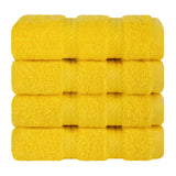4 Piece 100% Cotton Softness, Elegance, Comfort Washcloth Turkish Towel Set