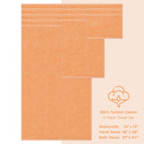 6 Piece 100% Cotton Turkish Bulk Bath Towels - Wholesale Premium Towel Sets - 10 Set Case Pack