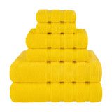 6 Piece 100% Cotton Turkish Bulk Bath Towels - Wholesale Premium Towel Sets - 10 Set Case Pack