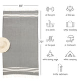 American Soft Linen, 100% Bamboo Turkish Peshtemal Beach Pool Towels, 40" x 70" Peshtemal Towels