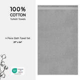American Soft Linen Bekos 100% Cotton Turkish Towels, 4 Piece Bath Towel Set