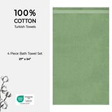 American Soft Linen Bekos 100% Cotton Turkish Towels, 4 Piece Bath Towel Set