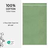 American Soft Linen Bekos 100% Cotton Turkish Towels, 4 Piece Bath Towel Set