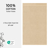 American Soft Linen Bekos 100% Cotton Turkish Towels, 4 Piece Bath Towel Set
