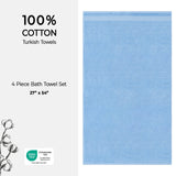 American Soft Linen Bekos 100% Cotton Turkish Towels, 4 Piece Bath Towel Set