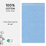American Soft Linen Bekos 100% Cotton Turkish Towels, 4 Piece Bath Towel Set