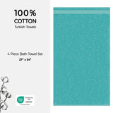 American Soft Linen Bekos 100% Cotton Turkish Towels, 4 Piece Bath Towel Set