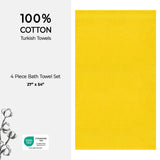 American Soft Linen Bekos 100% Cotton Turkish Towels, 4 Piece Bath Towel Set