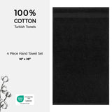 American Soft Linen Bekos 100% Cotton Turkish Towels, 4 Piece Hand Towel Set