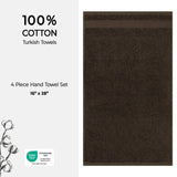 American Soft Linen Bekos 100% Cotton Turkish Towels, 4 Piece Hand Towel Set